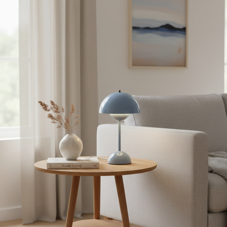 Lampe à poser LED tactile de style scandinave