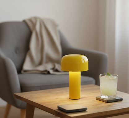 Lampe champignon LED rechargeable jaune
