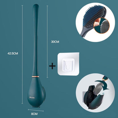 Tête plate à picots en silicone de la brosse WC
