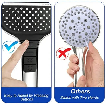 Sélecteur de mode de jet du pommeau de douche noir