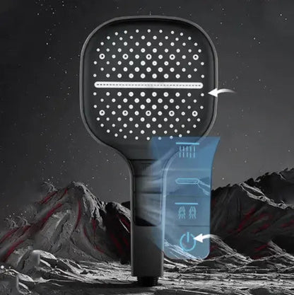 Panneau carré noir et ses buses en acier inoxydable