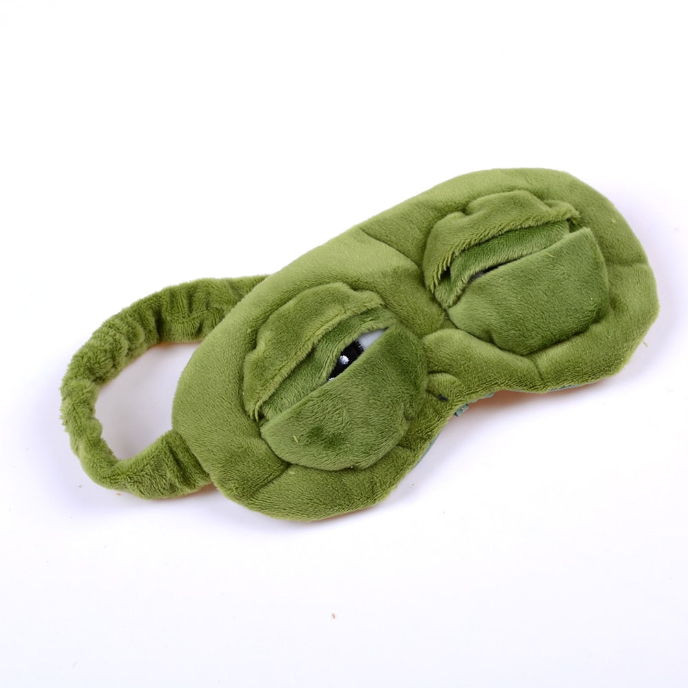 Masque de nuit 3D en coton et peluche avec sangle réglable