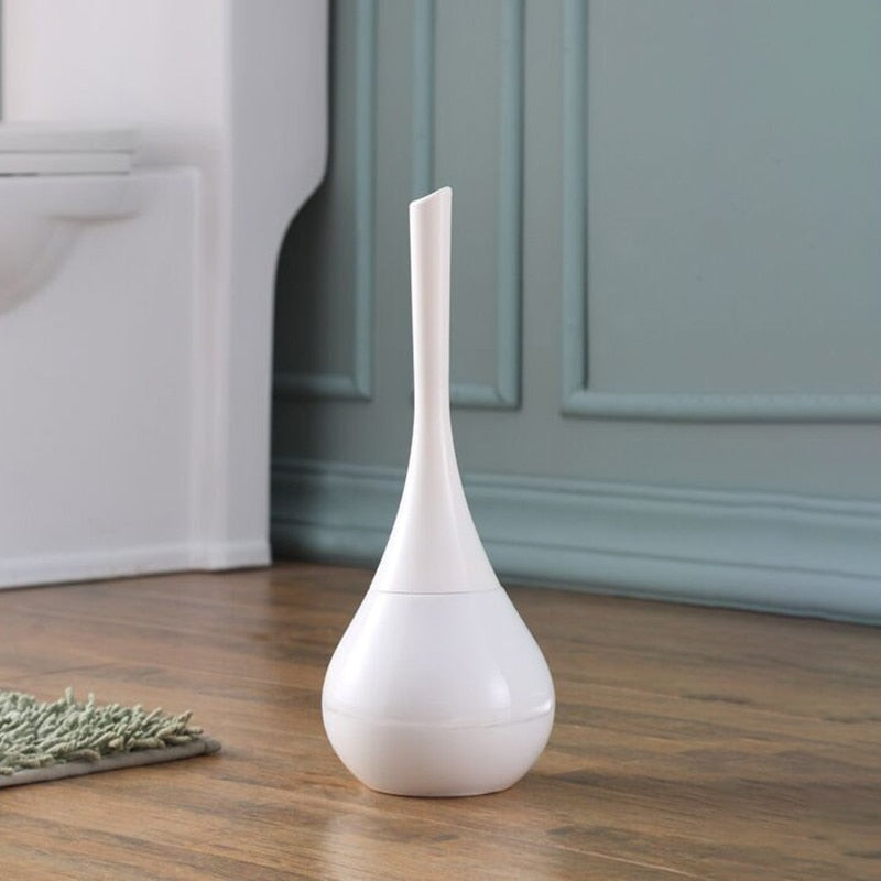 Brosse WC avec support, coloris blanc