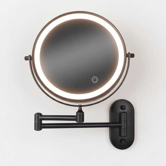 Miroir grossissant LED sans fil à éclairage réglable, vue 1