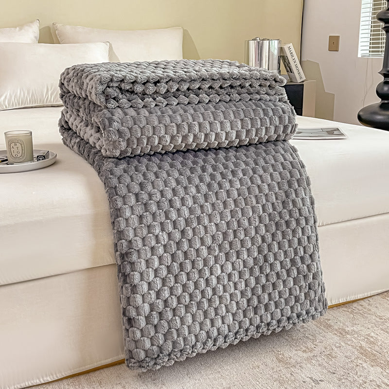 Plaid texturé coloris gris anthracite