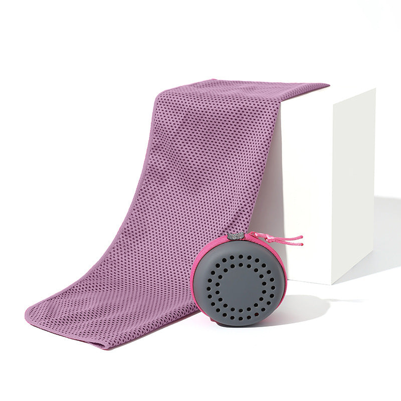 Serviette rafraîchissante en microfibre, coloris violet