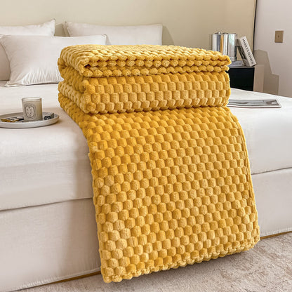 Plaid texturé coloris jaune citron