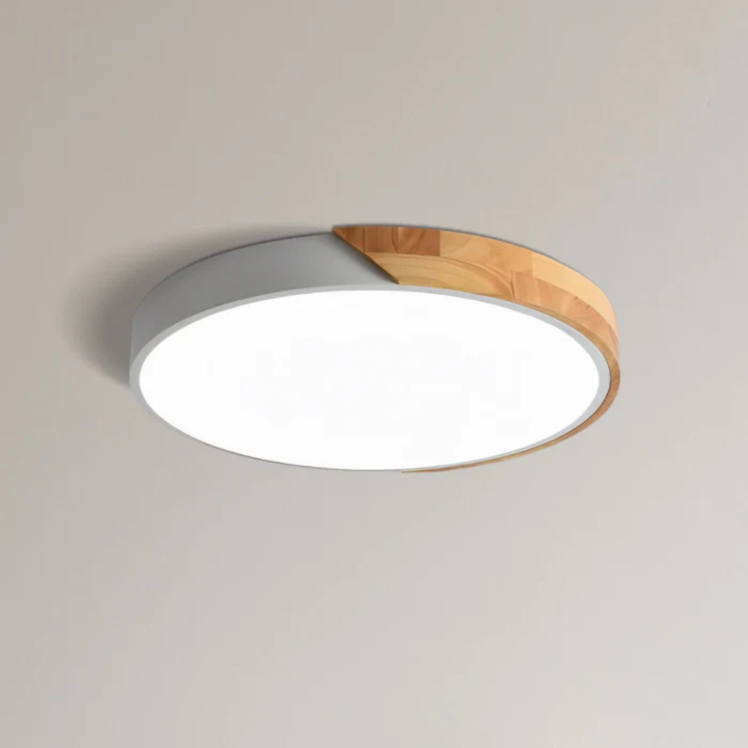 Plafonnier Nordik – Éclairage LED Scandinave en Bois