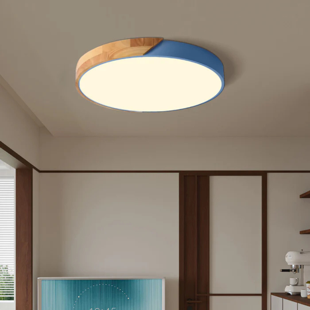 Plafonnier Nordik – Éclairage LED Scandinave en Bois