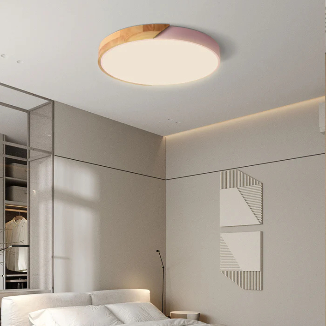 Plafonnier Nordik – Éclairage LED Scandinave en Bois