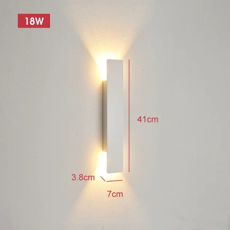 Applique murale extérieure LED blanche, taille 40 cm