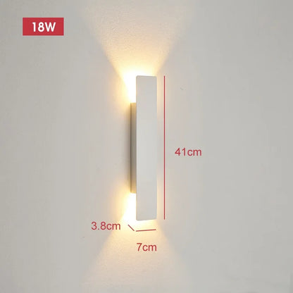 Applique murale extérieure LED blanche, taille 40 cm