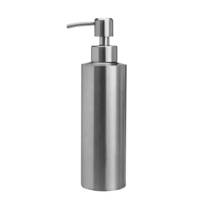 Distributeur de savon vu de face avec sa pompe manuelle