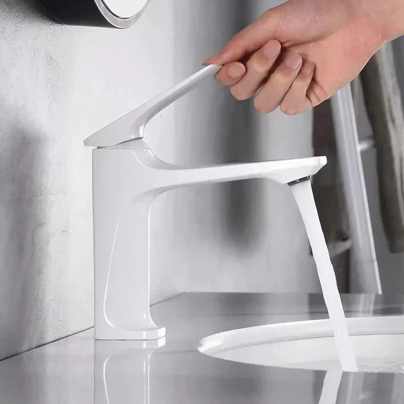 Mitigeur de lavabo monotrou livré avec sa visserie de montage