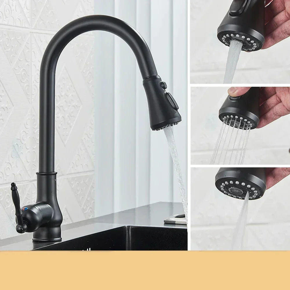 Robinet en laiton ancien et sa manette de mélange eau chaude et froide