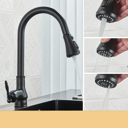 Robinet en laiton ancien et sa manette de mélange eau chaude et froide