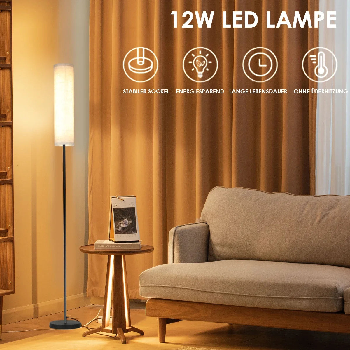 Lampadaire LED à intensité réglable avec télécommande, vue 7