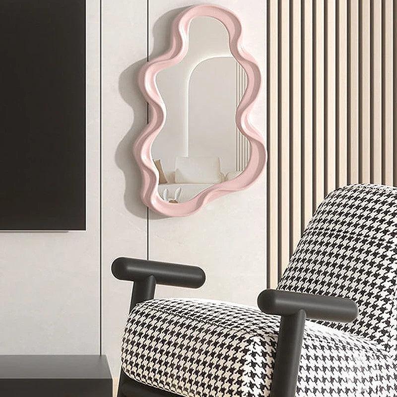 Miroir décoratif en forme de nuage de couleur noire