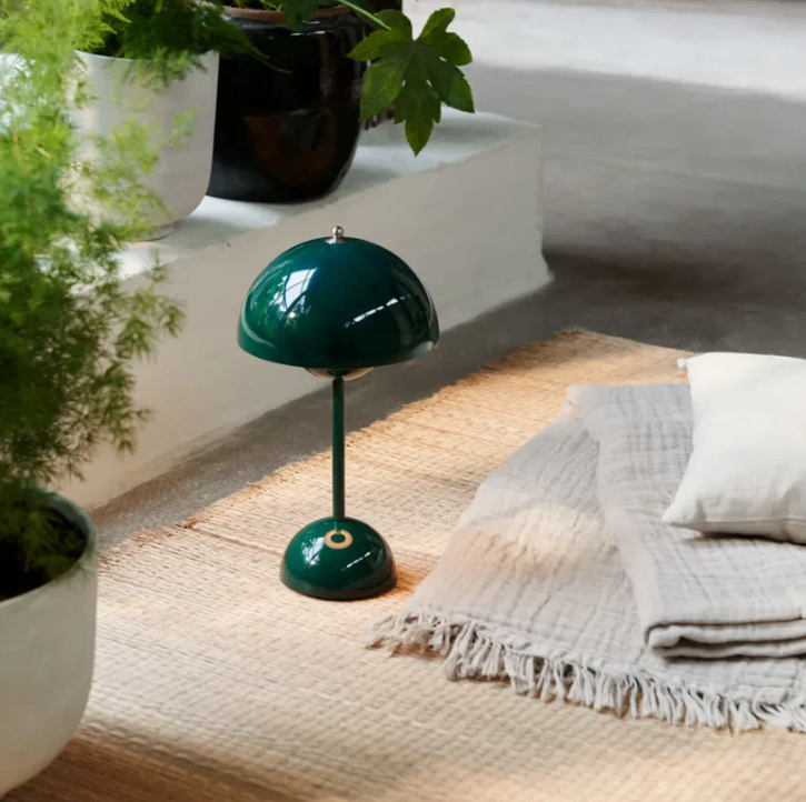 Lampe de table LED verte