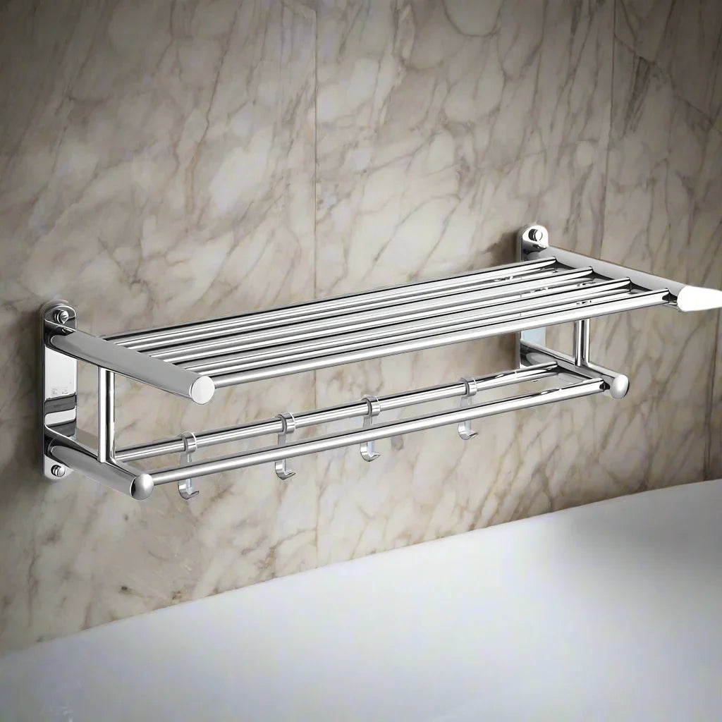Porte-serviettes mural en acier inoxydable, vue 2