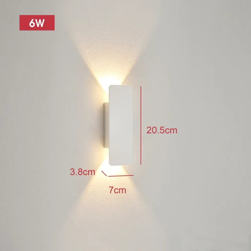 Applique murale extérieure LED blanche, taille 20 cm