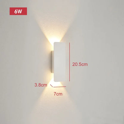 Applique murale extérieure LED blanche, taille 20 cm