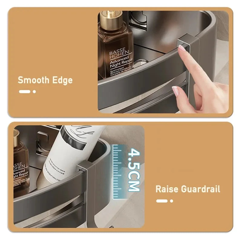 Détail de l'alliage d'aluminium de l'étagère de douche