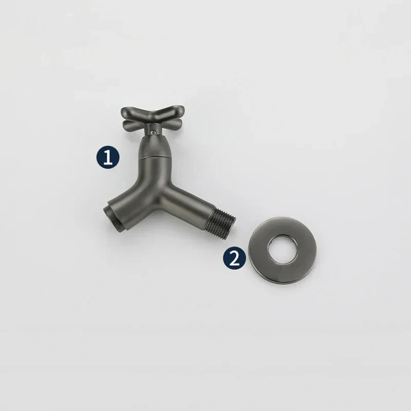 Robinet mural en laiton pour eau froide, vue 2