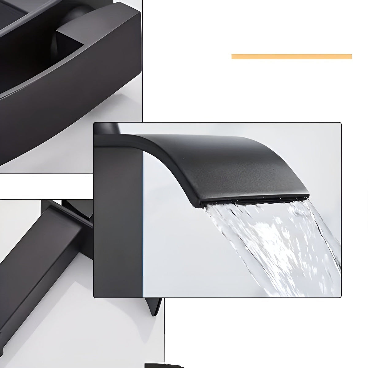 Mitigeur de lavabo vu de profil, levier unique relevé