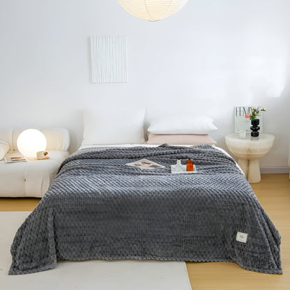 Détail de la surface douce de la couverture en microfibre