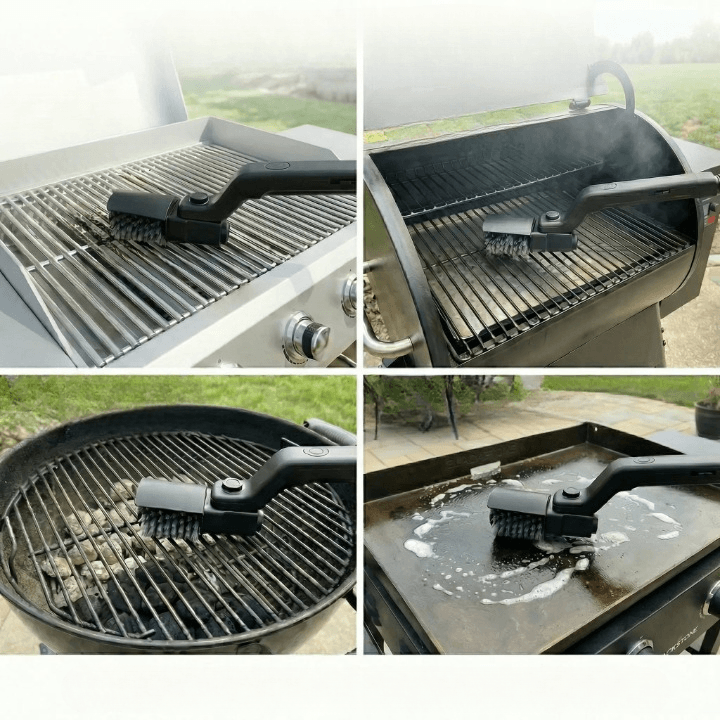 Grill'Éclat – Brosse à Gril Électrique Rotative