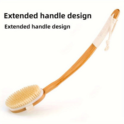 Brosse de bain à manche long utilisée pour atteindre le dos sous la douche