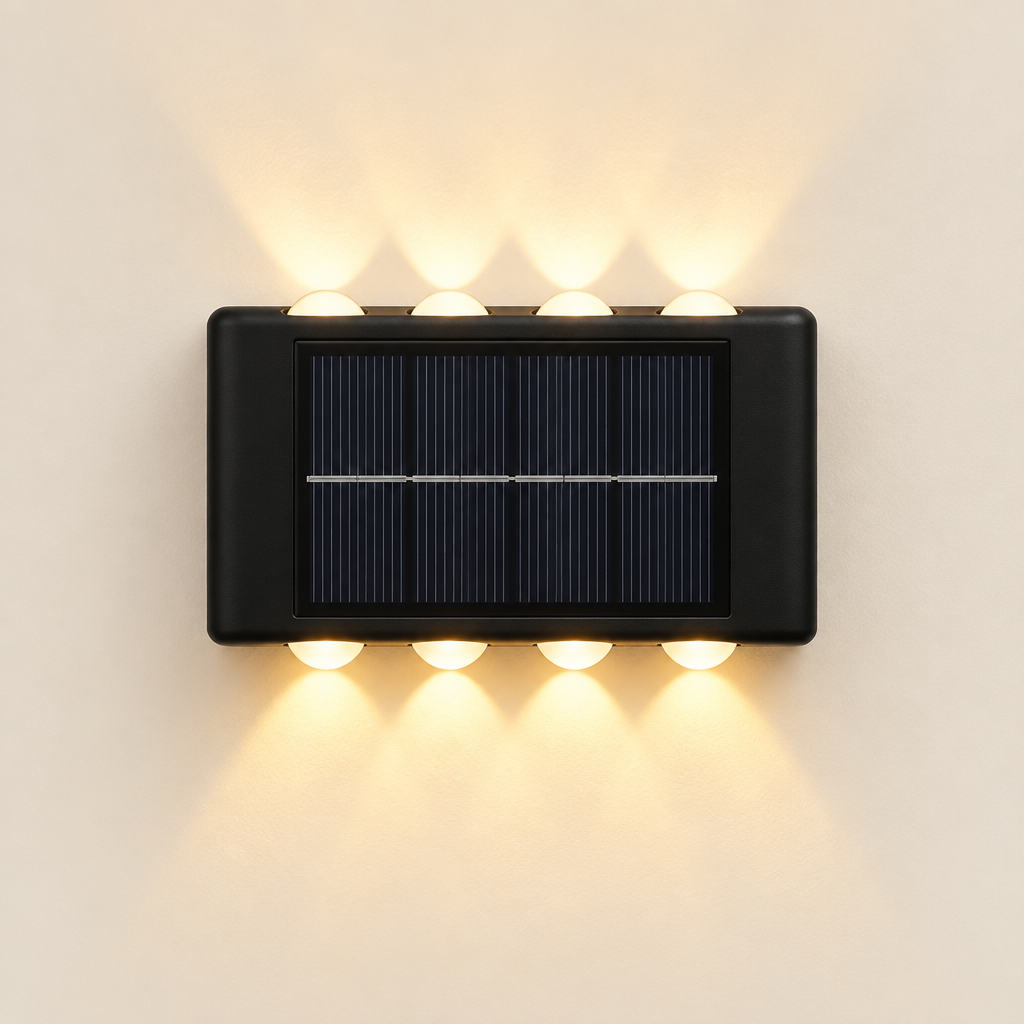 Applique Solaire Éclat, verlichting aan