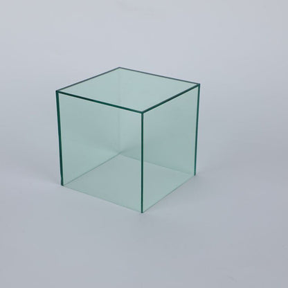 Boîte de rangement en acrylique vert clair avec parois transparentes