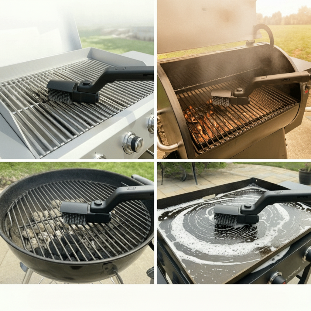 Brosse Grill'Éclat compatible gaz, charbon, pellets et électrique