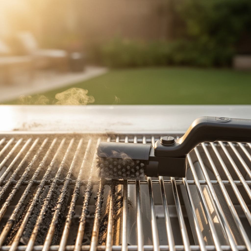 Brosse à gril Grill'Éclat, résultat avant et après