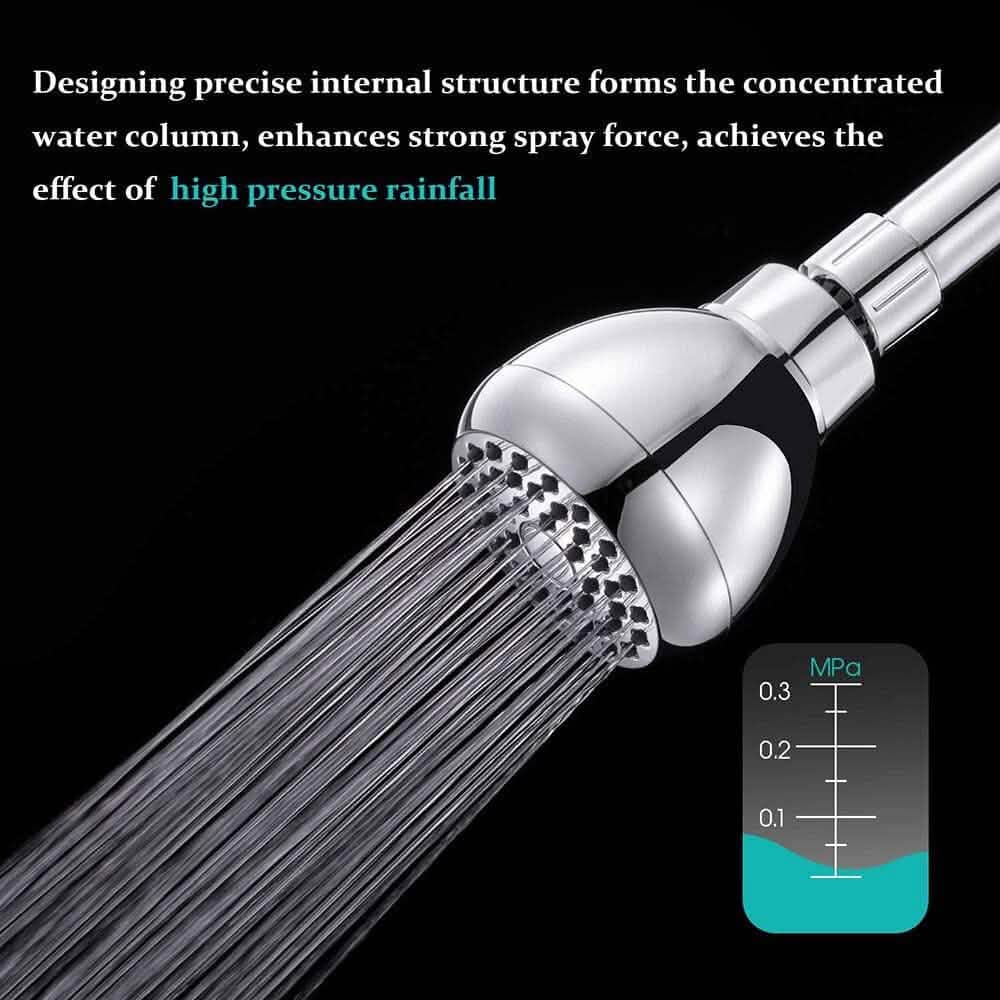 Pommeau de douche rond chromé de 3 pouces pour bras de douche standard