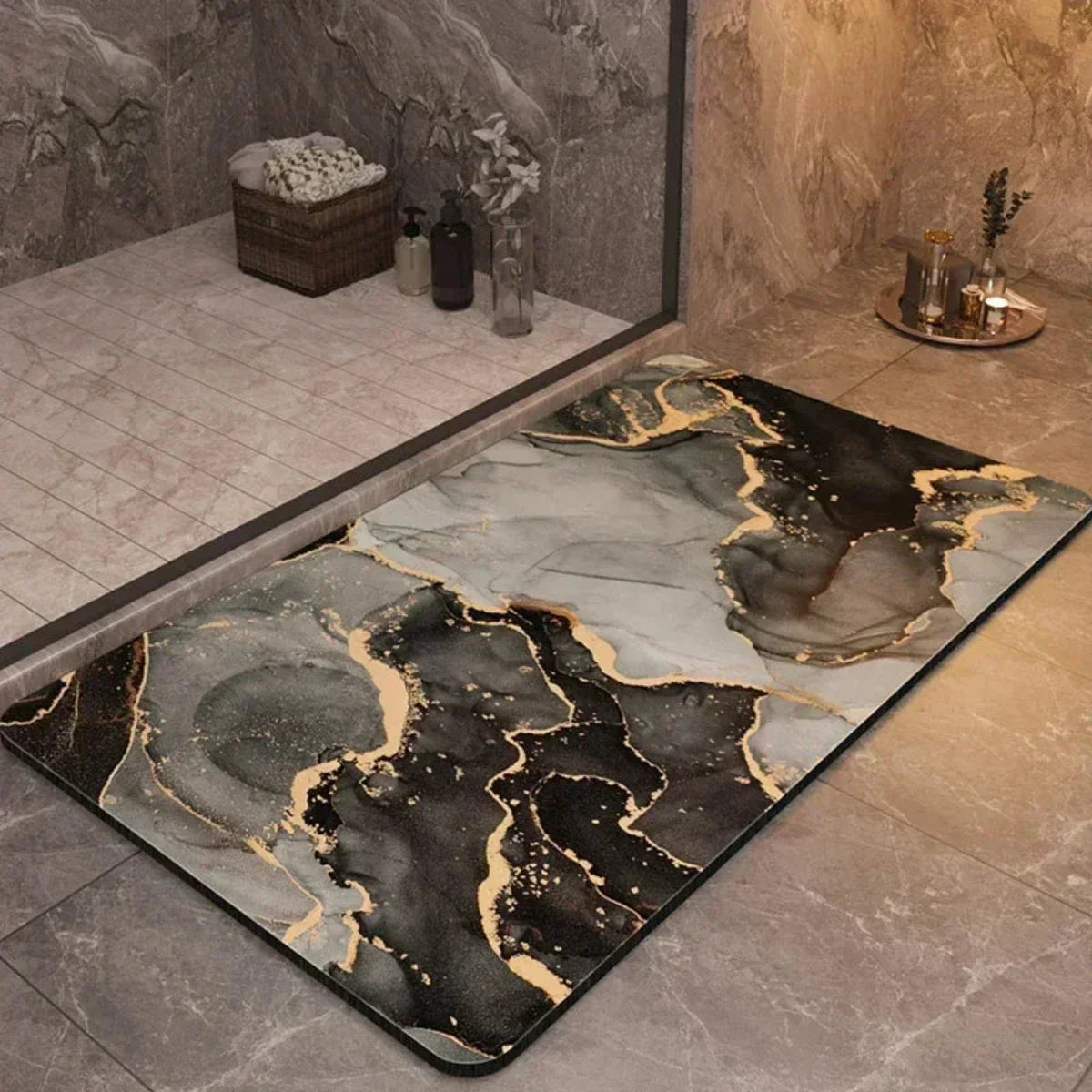 Les coloris disponibles du tapis de bain antidérapant, présentés côte à côte