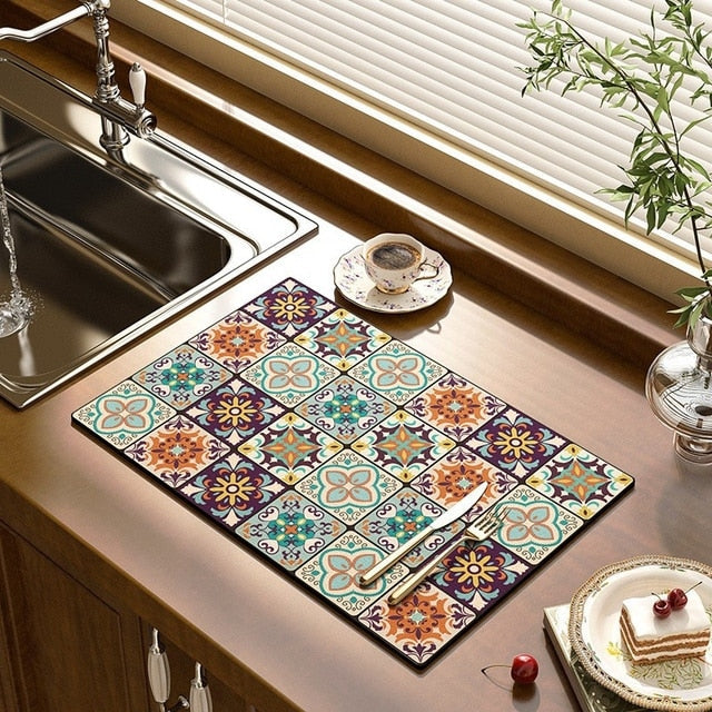 Comparaison des quatre tailles de tapis égouttoir, de 30 x 40 à 40 x 60 cm