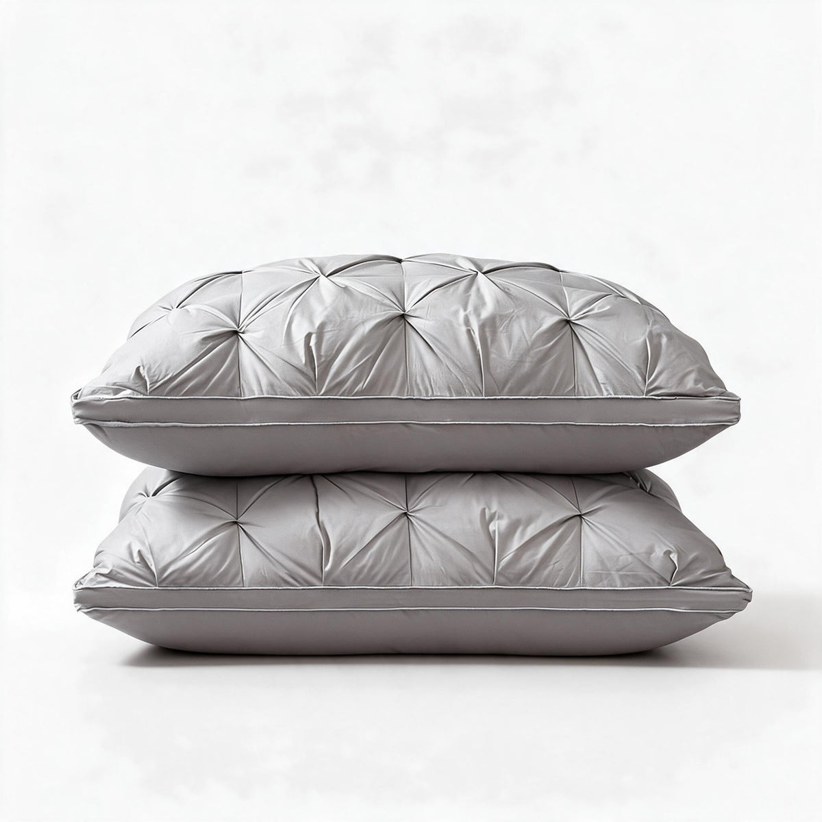 Oreiller d'hôtel gris à enveloppe en polyester matelassée