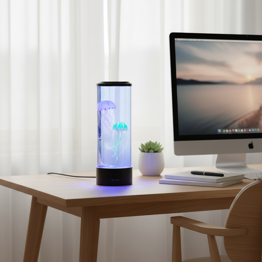 Lampe Méduse dans un salon scandinave clair