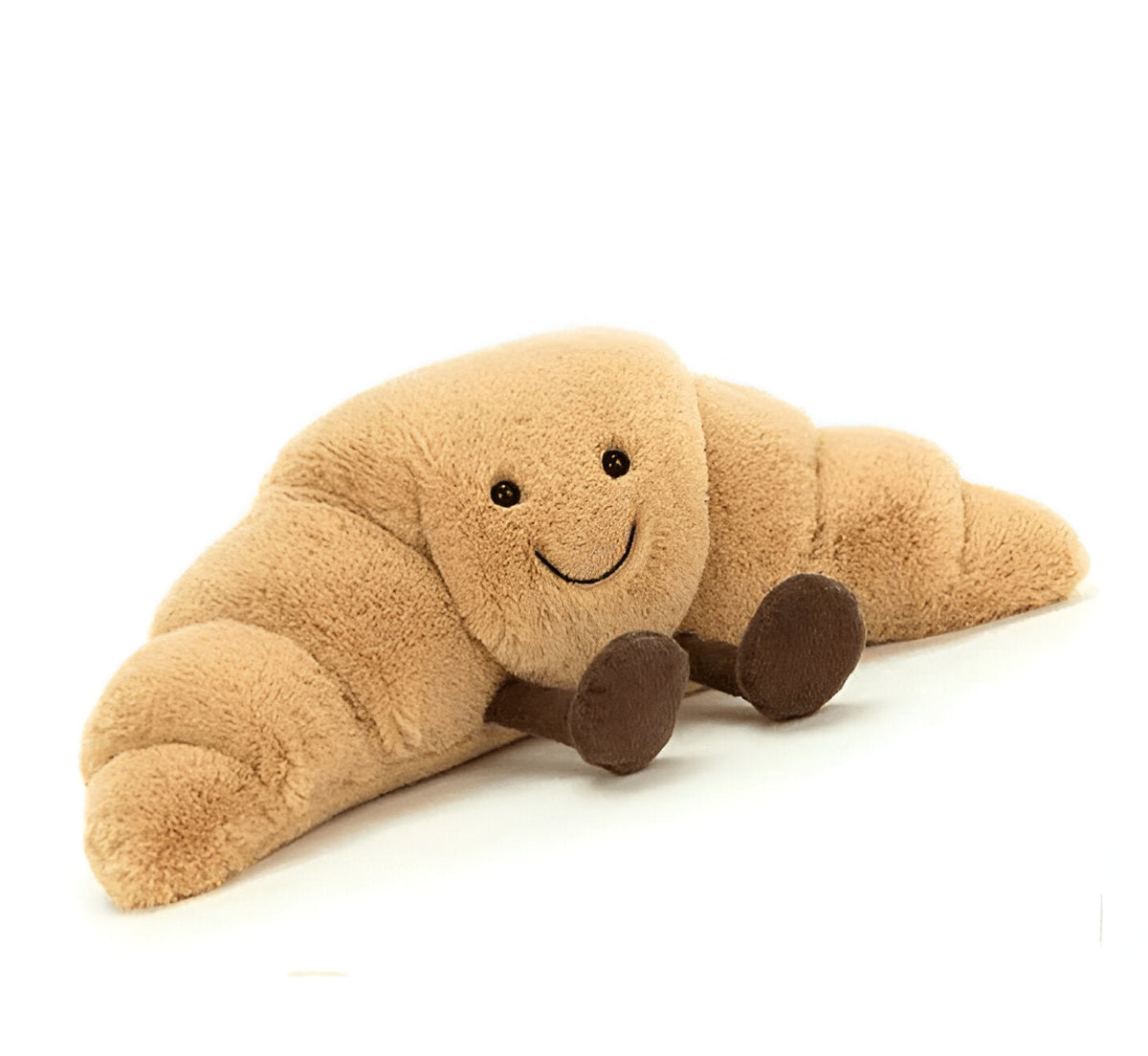 Coussin en peluche en forme de croissant, en tissu de coton doux