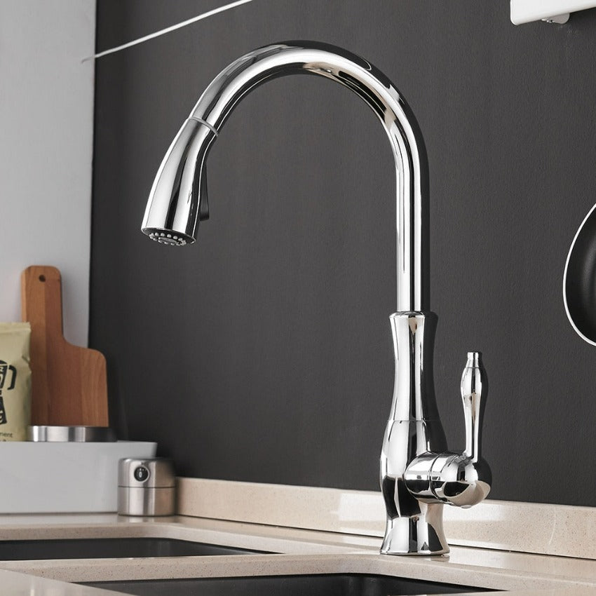 Robinet de cuisine en inox avec douchette extractible, vue 9