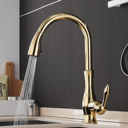 Robinet de cuisine en inox avec douchette extractible, vue 8