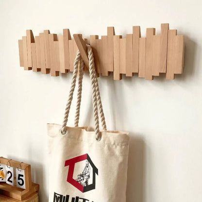Porte-manteau mural en bois – image 6 sur 10