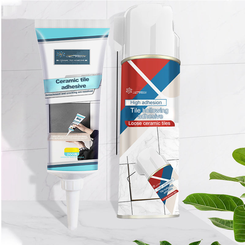 Tube de colle pour carrelage avec sa canule métallique fine