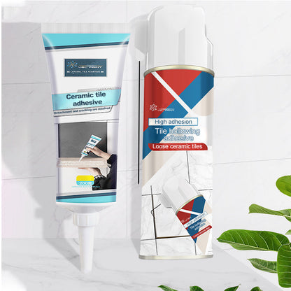 Tube de colle pour carrelage avec sa canule métallique fine
