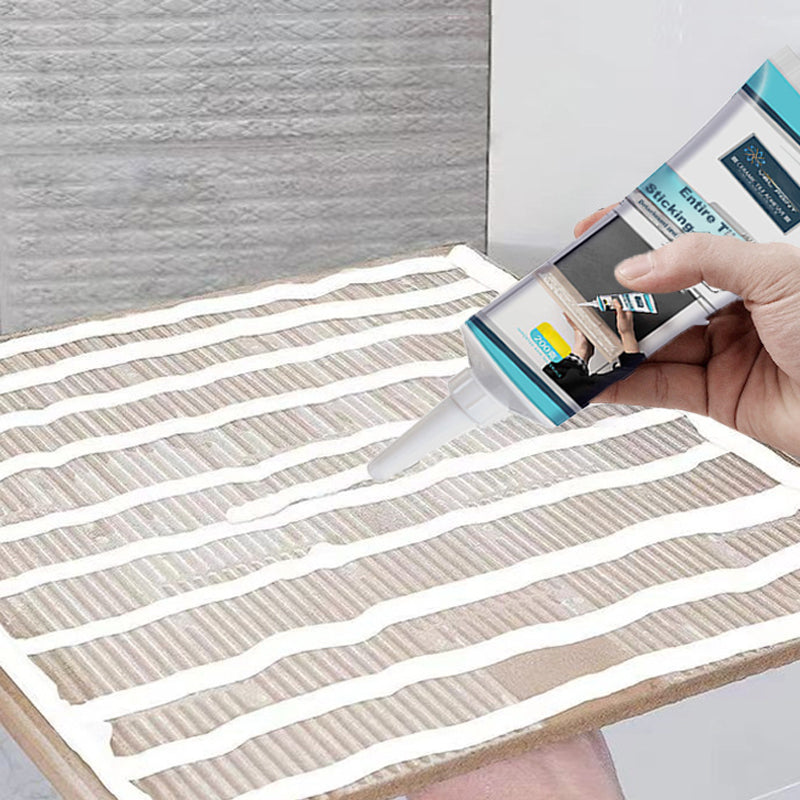 Canule métallique de 2 mm introduite dans un joint de carrelage