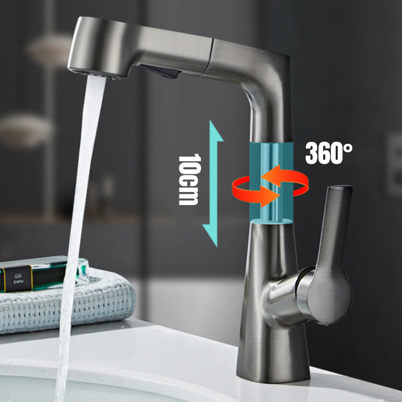Robinet de lavabo vu de profil