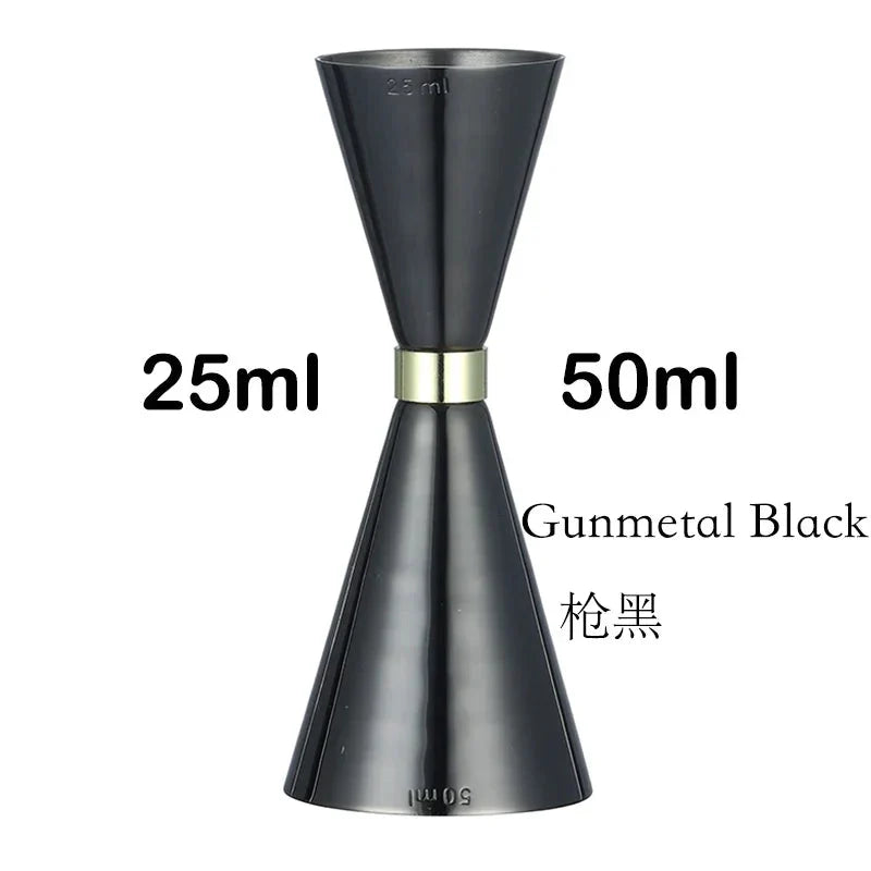 Doseur à cocktail en acier inoxydable, finition noire